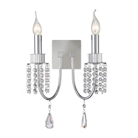 IL31541  Emily Crystal Switched Wall Lamp 2 Light